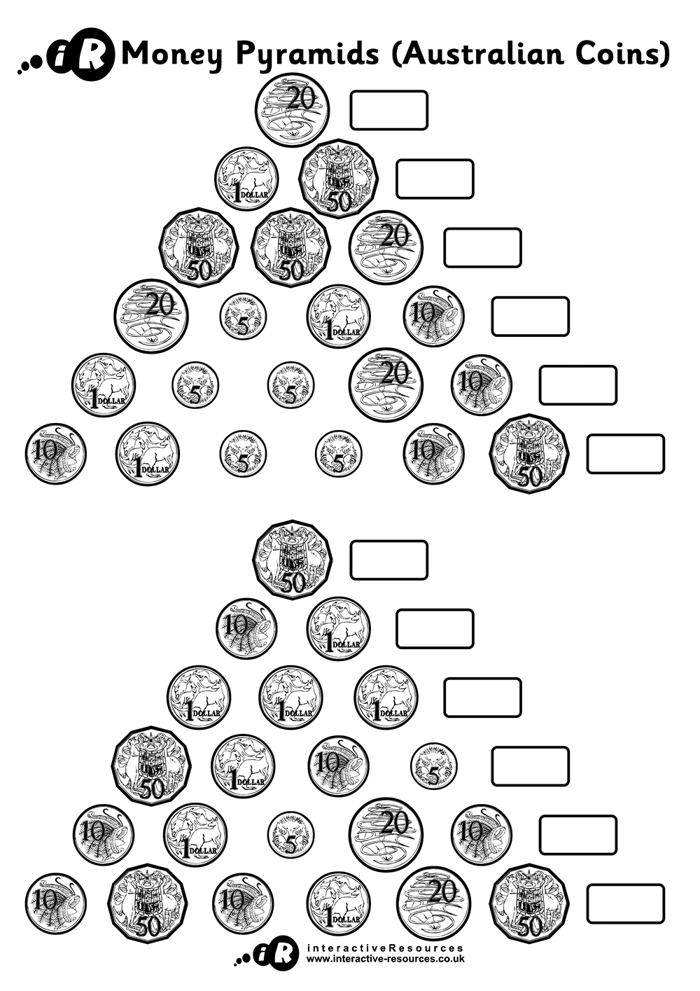 Australian Money Worksheet