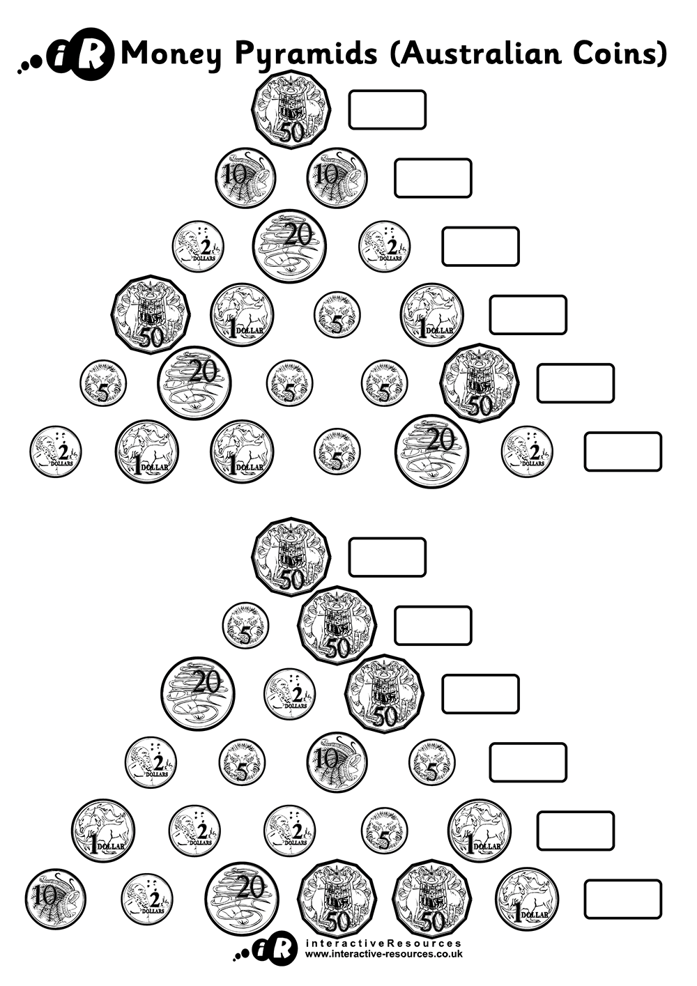 Australian Money Worksheet